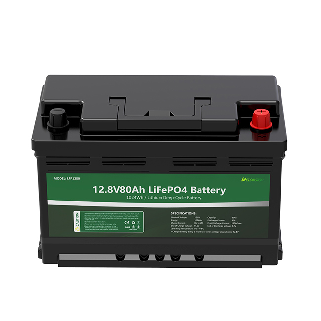 batterie rechargeable de phosphate de fer de lithium de Lifepo4 de 12V 80AH pour le trouveur de poissons