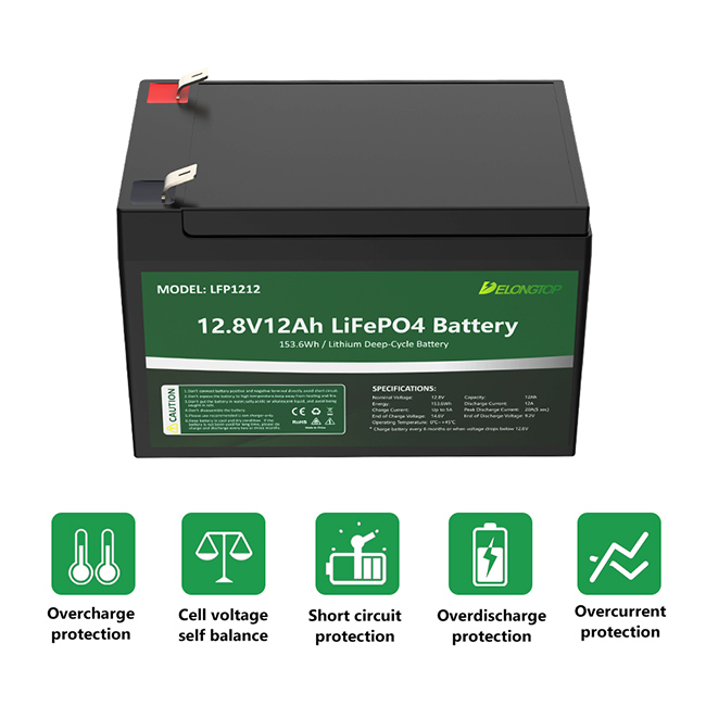 batterie rechargeable de phosphate de fer de lithium de Lifepo4 de 12v 12ah pour le trouveur de poissons