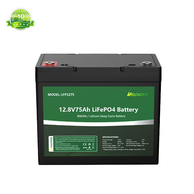 batterie rechargeable de phosphate de fer de lithium de Lifepo4 de 12V 75AH pour le trouveur de poissons