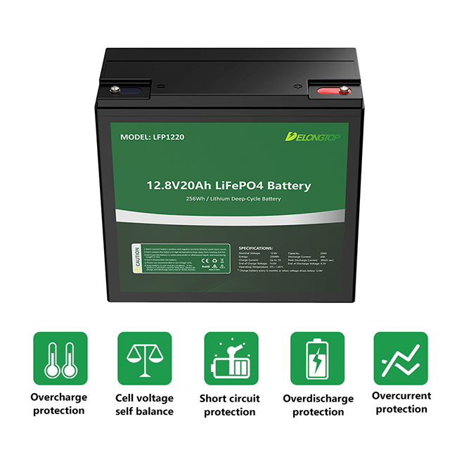 batterie rechargeable de phosphate de fer de lithium de Lifepo4 de 12V 20AH pour le trouveur de poissons