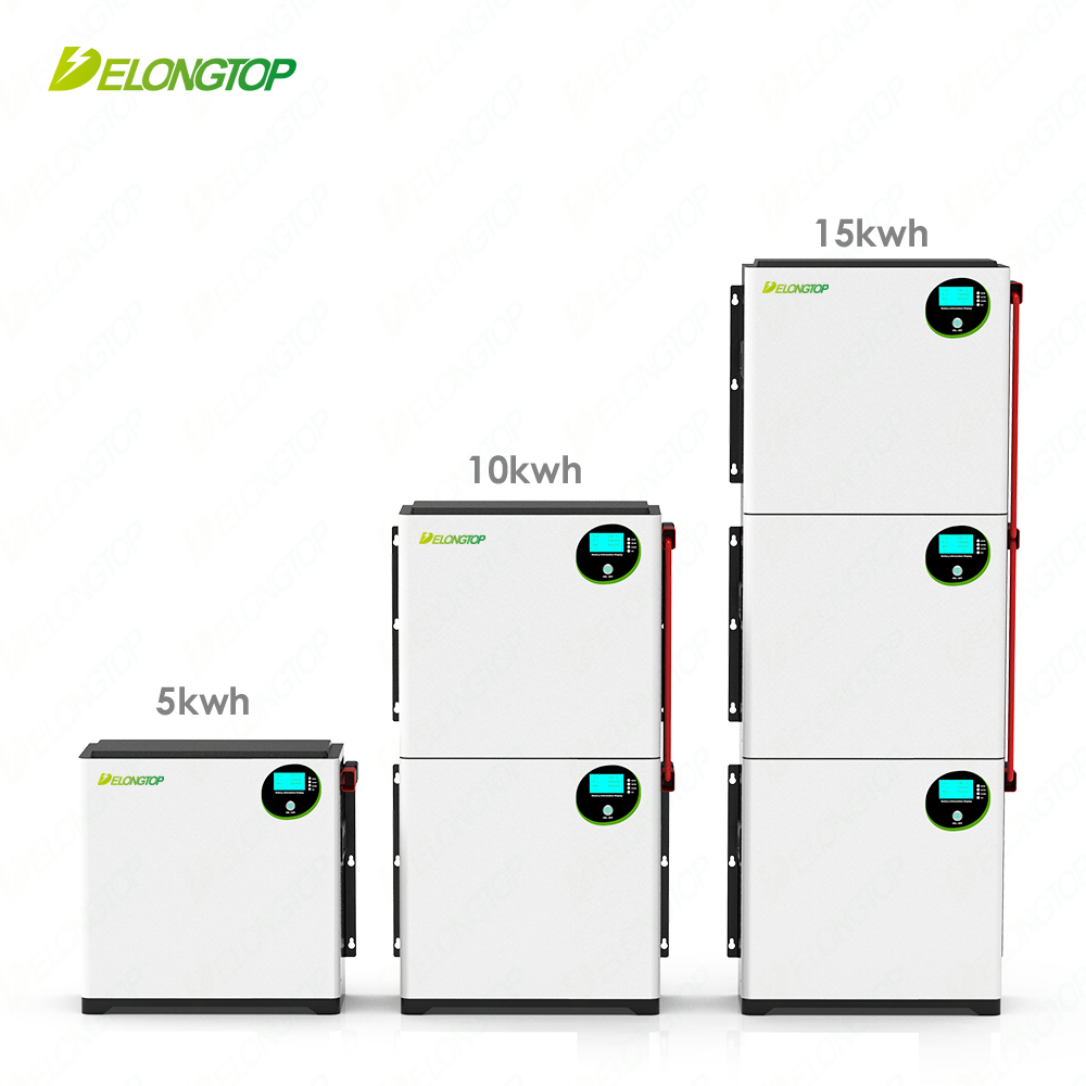 Batterie de stockage d'énergie solaire domestique modulaire empilable de 10 kWh (51,2 V 100 Ah x 2)